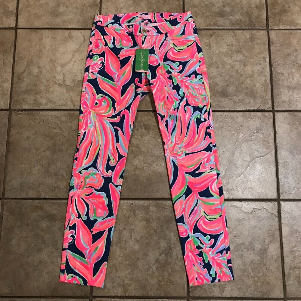 Lilly Pulitzer Kelly Skinny Ankle Pants Banana Flambé NWT - Picture 3 of 13